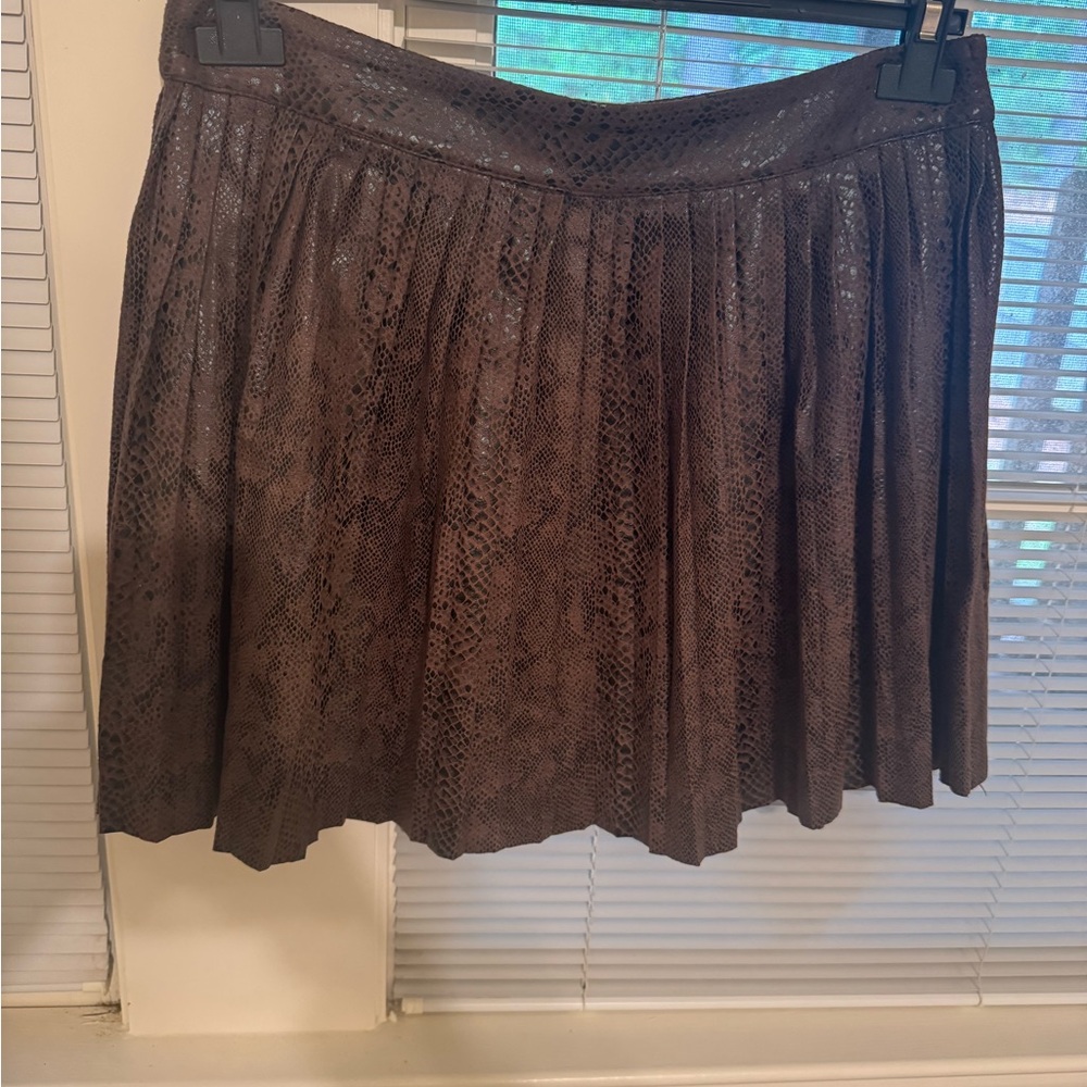 Brown snake skin skirt
